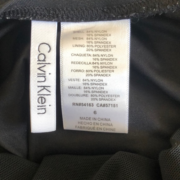 Calvin Klein swim suit size 6 black - Picture 5 of 5